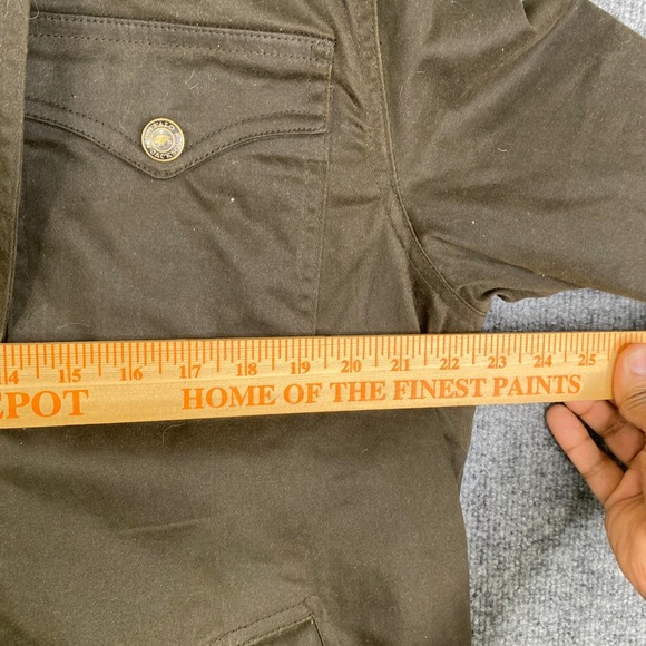 Buffalo Jackson Trading Co Mens Hooded Field Jacket Brown Waxed Canvas Large - Picture 7 of 9